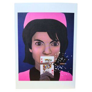 Jacqueline Kennedy, the King of Hearts - Stop Action Reaction Tina Mion Art